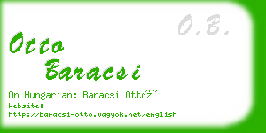 otto baracsi business card